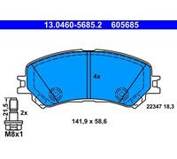 Pastillas de freno 13.0460-5685.2 ATE para RENAULT ESPACE V TALISMAN SCÉNIC IV