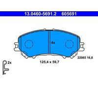 Pastillas de freno 13.0460-5691.2 ATE para NISSAN RENAULT
