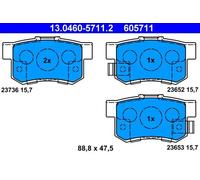 ATE 13.0460-5711.2 Juego de pastillas de freno Trasero para HONDA CR-V II (RD)