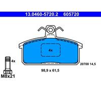 Pastillas de freno 13.0460-5720.2 ATE para SUZUKI SAMURAI Todo terreno, cerrada