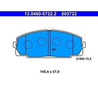 ATE Juego de 4 pastillas de freno para TOYOTA: Hiace, Dyna (Ref: 13.0460-5722.2)
