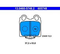 Pastillas de freno 13.0460-5748.2 ATE para LEXUS GS IS I SC Descapotable