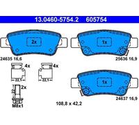 Pastillas de freno 13.0460-5754.2 ATE para HONDA CR-V III CR-V IV CR-V II