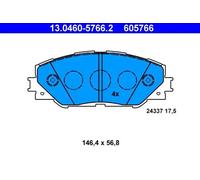 Juego de pastillas de freno ATE 13.0460-5766.2, delante