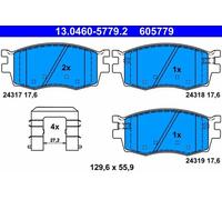Pastillas de freno 13.0460-5779.2 ATE para HYUNDAI KIA