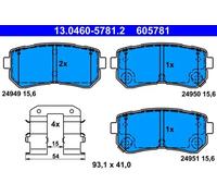 Pastillas de freno 13.0460-5781.2 ATE para HYUNDAI KIA