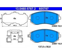 Pastillas de freno 13.0460-5787.2 ATE para SUBARU XV IMPREZA Sedán FORESTER BRZ