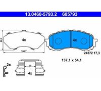 Pastillas de freno 13.0460-5793.2 ATE para SUBARU IMPREZA Sedán LEGACY V OUTBACK
