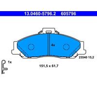 Pastillas de freno 13.0460-5796.2 ATE para MAZDA FORD