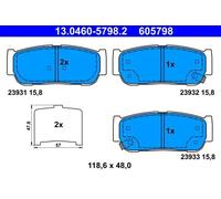 Pastillas de freno 13.0460-5798.2 ATE para SSANGYONG RODIUS I RODIUS II