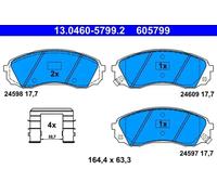 Pastillas de freno 13.0460-5799.2 ATE para KIA HYUNDAI