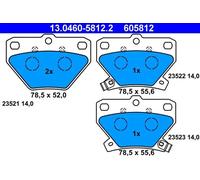 Pastillas de freno 13.0460-5812.2 ATE para TOYOTA YARIS YARIS VERSO CELICA Coupé