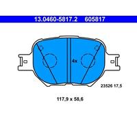 Pastillas de freno 13.0460-5817.2 ATE para TOYOTA CELICA Coupé COROLLA