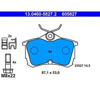 Pastillas de freno 13.0460-5827.2 ATE para HONDA ACCORD VI ACCORD VI Hatchback
