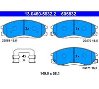 Pastillas de freno 13.0460-5832.2 ATE para SSANGYONG HYUNDAI DAEWOO
