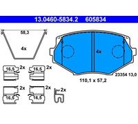 Pastillas de freno 13.0460-5834.2 ATE para MAZDA MX-5 I MX-5 II