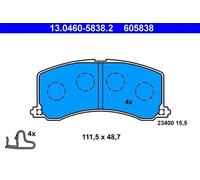 Pastillas de freno 13.0460-5838.2 ATE para SUZUKI BALENO Hatchback BALENO