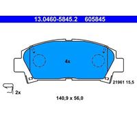 Pastillas de freno 13.0460-5845.2 ATE para TOYOTA AVENSIS AVENSIS Liftback
