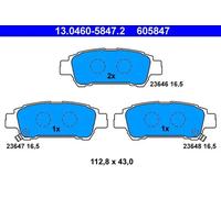 Pastillas de freno 13.0460-5847.2 ATE para TOYOTA PREVIA II AVENSIS VERSO