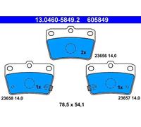Pastillas de freno 13.0460-5849.2 ATE para TOYOTA RAV 4 II