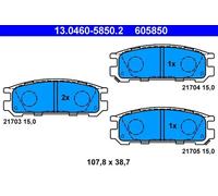 Juego de pastillas de freno ATE 13.0460-5850.2, atrás