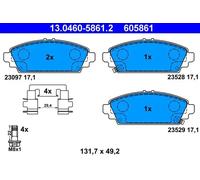 Pastillas de freno 13.0460-5861.2 ATE para HONDA ACCORD VI CIVIC VII Hatchback