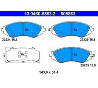 Pastillas de freno 13.0460-5863.2 ATE para CHEVROLET DAEWOO