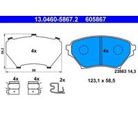 Pastillas de freno 13.0460-5867.2 ATE para MAZDA MX-5 II