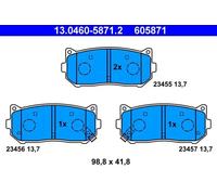 Pastillas de freno 13.0460-5871.2 ATE para KIA CLARUS SHUMA Sedán SHUMA I