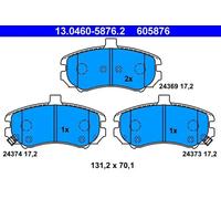 Pastillas de freno 13.0460-5876.2 ATE para HYUNDAI ELANTRA III ELANTRA III Sedán
