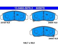 Pastillas de freno 13.0460-5878.2 ATE para HONDA CIVIC VIII Sedán STREAM FR-V