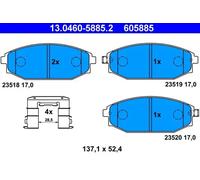 Pastillas de freno 13.0460-5885.2 ATE para HYUNDAI GALLOPER II