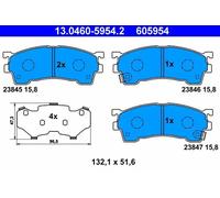 Juego de pastillas de freno ATE 13.0460-5954.2, delante