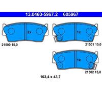Pastillas de freno 13.0460-5967.2 ATE para SUZUKI VITARA Cabrio VITARA X-90