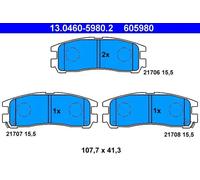 Pastillas de freno 13.0460-5980.2 ATE para MITSUBISHI CHRYSLER