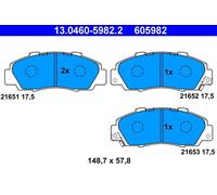 Pastillas de freno 13.0460-5982.2 ATE para HONDA LEGEND II LEGEND II Coupé HR-V