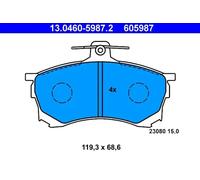 ATE Juego de pastillas de freno 13.0460-5987.2 delanteras para Mitsubishi Carisma