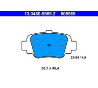 Pastillas de freno 13.0460-5989.2 ATE para NISSAN MICRA II
