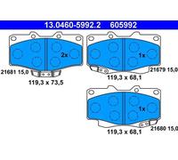 ATE 13.0460-5992.2 Pastillas de Freno Delantero para Toyota 4 Runner