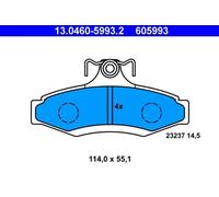 ATE Juego de 4 pastillas de freno para DAEWOO: Nubira, Leganza (Ref: 13.0460-5993.2)