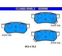 Juego de pastillas de freno ATE 13.0460-5998.2, atrás