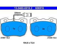 ATE 13.0460-6916.2 Juego de pastillas de freno