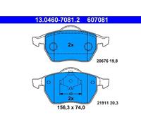 Pastillas de freno 13.0460-7081.2 ATE para VW AUDI SKODA SEAT