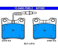 Juego de pastillas de freno ATE 13.0460-7085.2, atrás