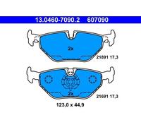 ATE Juego de pastillas de freno 13.0460-7090.2 Trasero para BMW 5 (E39) Sedán/Touring