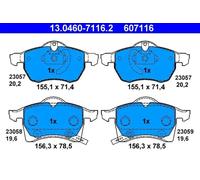 Juego de pastillas de freno ATE 13.0460-7116.2