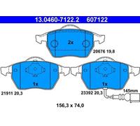 Pastillas de freno 13.0460-7122.2 ATE para AUDI SKODA VW SEAT