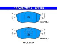 Set De Pastilla de Freno ATE 607126 para Fiat Palio Punto Strada Pick Up