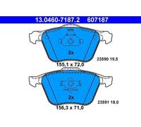 Pastillas de freno 13.0460-7187.2 ATE para VOLVO S80 I XC90 I V70 II S60 I