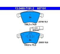 ATE Juego de pastillas de freno 13.0460-7191.2 delante para VW Touareg 2004-2010 (4 piezas)
